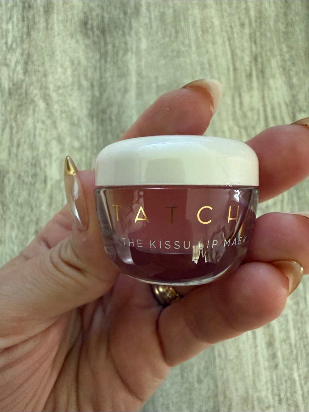 Tatcha Kissu Lip Mask in Rose-Mauve with White Cap